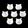 Natural Black Lip Shell & White Shell Beads SSHEL-N034-124B-1