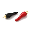 Rack Plating Brass Enamel Pendants KK-A229-30G-2
