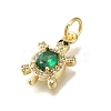 Rack Plating Brass Micro Pave Cubic Zirconia Pendants X-KK-K373-14G-2