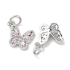 SHEGRACE Brass Pave Clear Cubic Zirconia Pendants XGRQ3Q731-628P-C-2
