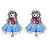 Transparent Printed Acrylic Big Pendants OACR-N133-015-2