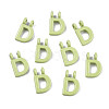 Spray Painted Alloy  2-Loop Link Pendants X-PALLOY-T075-48D-RS-1