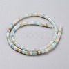 Natural Flower Amazonite Beads Strands G-F631-A34-2