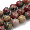 Natural Polychrome Jasper/Picasso Stone/Picasso Jasper Beads Strands X-G-S259-23-8mm-1