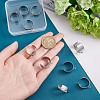 10Pcs 2 Size Stainless Steel Open Cuff Finger Ring Components STAS-UN0038-76-2