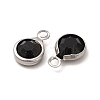 304 Stainless Steel with Glass Charms STAS-G305-11P-02-2