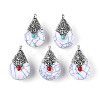 Tibetan Style Resin Pendants RESI-T022-16J-1