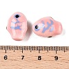 Handmade Printed Porcelain Beads Strand PORC-T133-02D-4