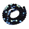 Frosted Opaque Glass Beads Strands GLAA-T032-P6mm-MBB01-2
