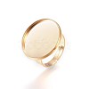 Ion Plating(IP) Adjustable 201 Stainless Steel Finger Rings Components STAS-G187-01G-20mm-2