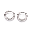 Tarnish Resistant 304 Stainless Steel Huggie Hoop Earrings EJEW-G272-02-10mm-P-1