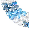 Electroplate Transparent Glass Beads Strands GL-CBADAFE-01E-4