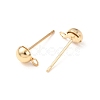 Brass Stud Earring Findings KK-G604-01G-02-2