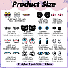 15 Styles Eye Computerized Embroidery Polyester Iron on/Sew on Patches PATC-NB0001-62-2