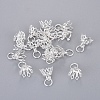 Flower Rack Plating Brass Filigree Bead Cap Bails LS-KK-L102-27S-3