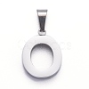 Non-Tarnish 304 Stainless Steel Letter Pendants X-STAS-H127-O-P-1