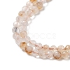 Natural Citrine(Heated) Beads Strands G-K366-C11-4mm-4