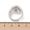 Brass Micro Pave Cubic Zirconia Finger Rings for Women RJEW-C129-05P-5