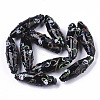 Handmade Gold Sand Lampwork Beads Strands LAMP-T007-02H-2