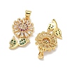 Brass Micro Pave Cubic Zirconia Pendants KK-H265-10A-G-2