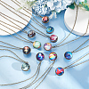 12Pcs 12 Styles Glass Universe Ball Necklace NJEW-AN0001-47-5