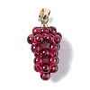 Natural Garnet Cluster Pendants G-G928-01LG-1