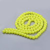 Imitation Jade Glass Round Beads Strands X-DGLA-S076-8mm-09-2