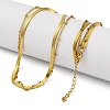 304 Stainless Steel Double Layered Necklaces NJEW-U028-01G-2