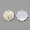 Freshwater Shell Pendants SHEL-Q010-011G-2