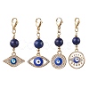 4Pcs 4 Styles Evil Eye Alloy Enamel Pendant Decorations HJEW-JM01731-S-1