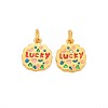 Rack Plating Alloy Enamel Pendants ENAM-S130-19B-1
