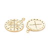 Brass Micro Pave Clear Cubic Zirconia Pendants KK-S364-111-2