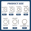 PandaHall Elite 226Pcs 7 Styles 304 Stainless Steel Open Jump Rings STAS-PH0005-53-2