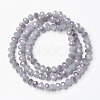 Electroplate Glass Beads Strands EGLA-A034-J4mm-G02-2