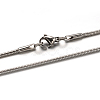 Tarnish Resistant 304 Stainless Steel Snake Chain Necklaces NJEW-F112-07-1