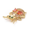 Rack Plating Brass Micro Pave Colorful Cubic Zirconia Pendants ZIRC-C039-03G-3