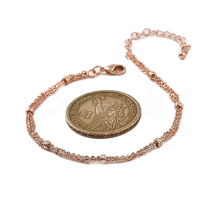 Rack Plating Brass Cable Chain Bracelets BJEW-G735-04RG-1