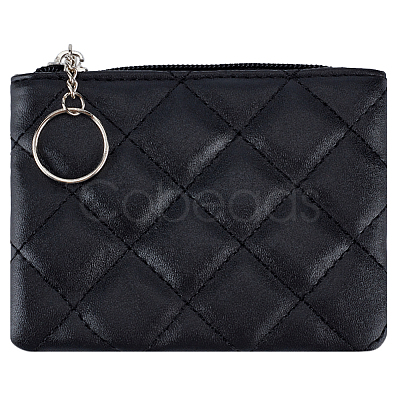 Rhombus Pattern PU Leather Zip Pouches ABAG-WH0040-12B-09-1