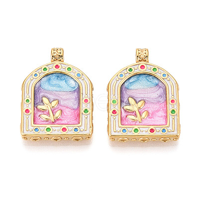 304 Stainless Steel Enamel Pendants X1-STAS-T068-18A-1