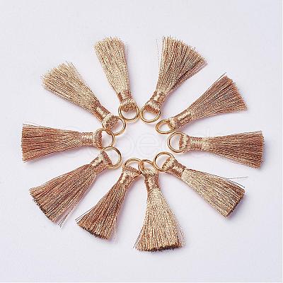 Cannetille Nylon Tassel Pendant Decorations HJEW-G008-A01-1