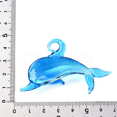 Handmade Lampwork Big Pendants LAMP-T023-10B-1