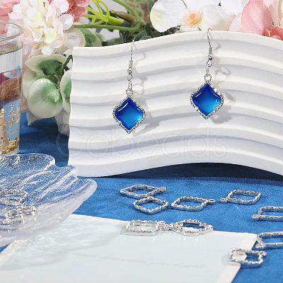 Alloy Open Back Bezel Pendants FIND-WH0111-887P-1