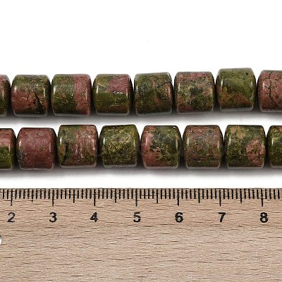 Natural Unakite Beads Strands G-G275-D20-10x10mm-1
