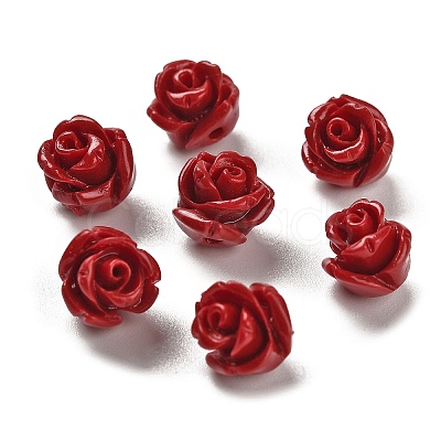Synthetic Coral Carved Beads CORA-H003-01B-18-1