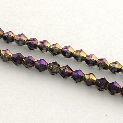 Electroplate Glass Bead Strands EGLA-R094-3mm-10-1