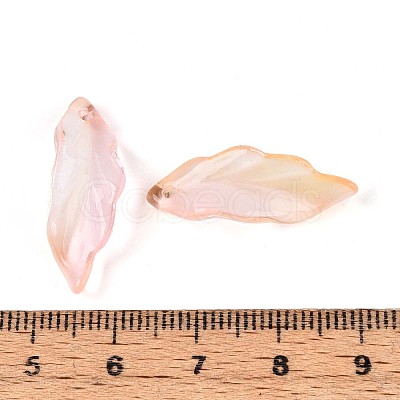 Baking Paint Transparent Glass Pendants DGLA-N014-02A-1