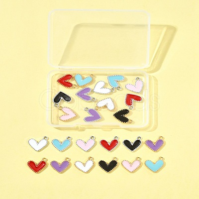 24Pcs 12 Colors Rack Plating Alloy Enamel Charms ENAM-FS0002-75-1