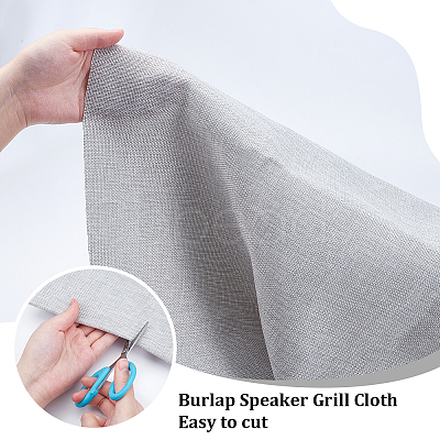 Burlap Speaker Grill Cloth AJEW-WH0459-94B-1