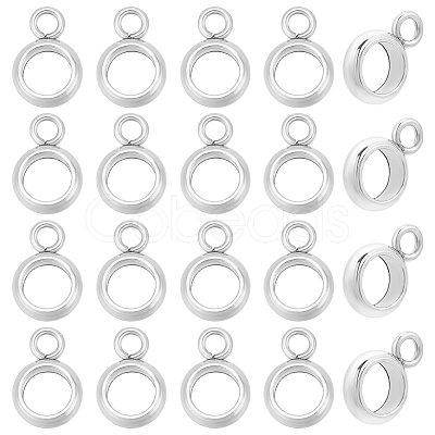 40Pcs 304 Stainless Steel Tube Bails STAS-LP0001-25-1
