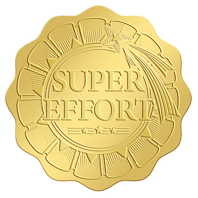 Plastic Self Adhesive Gold Foil Embossed Stickers DIY-WH0211-310-1